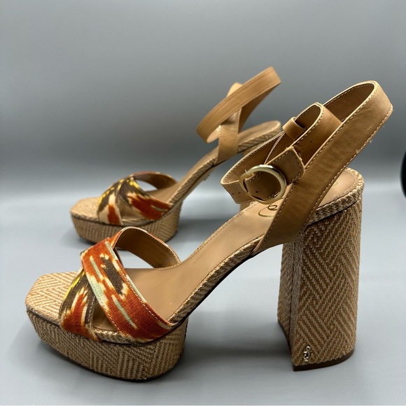 Sam Edelman Shoes - Sam Edelman Nolita Heeled Sandal Shoes Women’s Size 10 Orange Brown